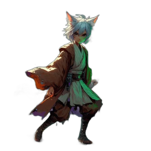 staff, mask, jacket, dragon transparent PNG cut-out