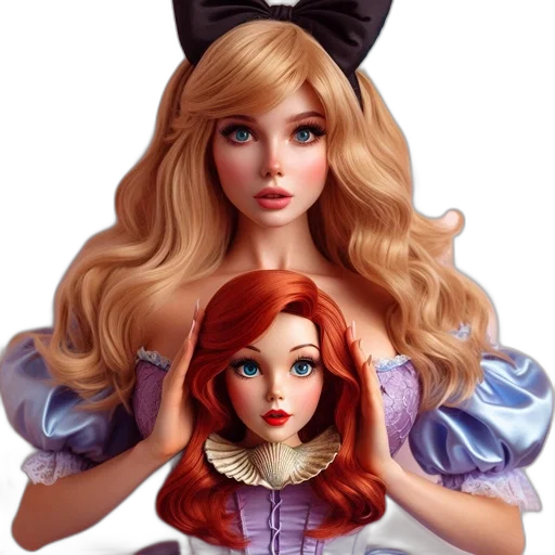 dress, crown, hair, face transparent PNG cut-out