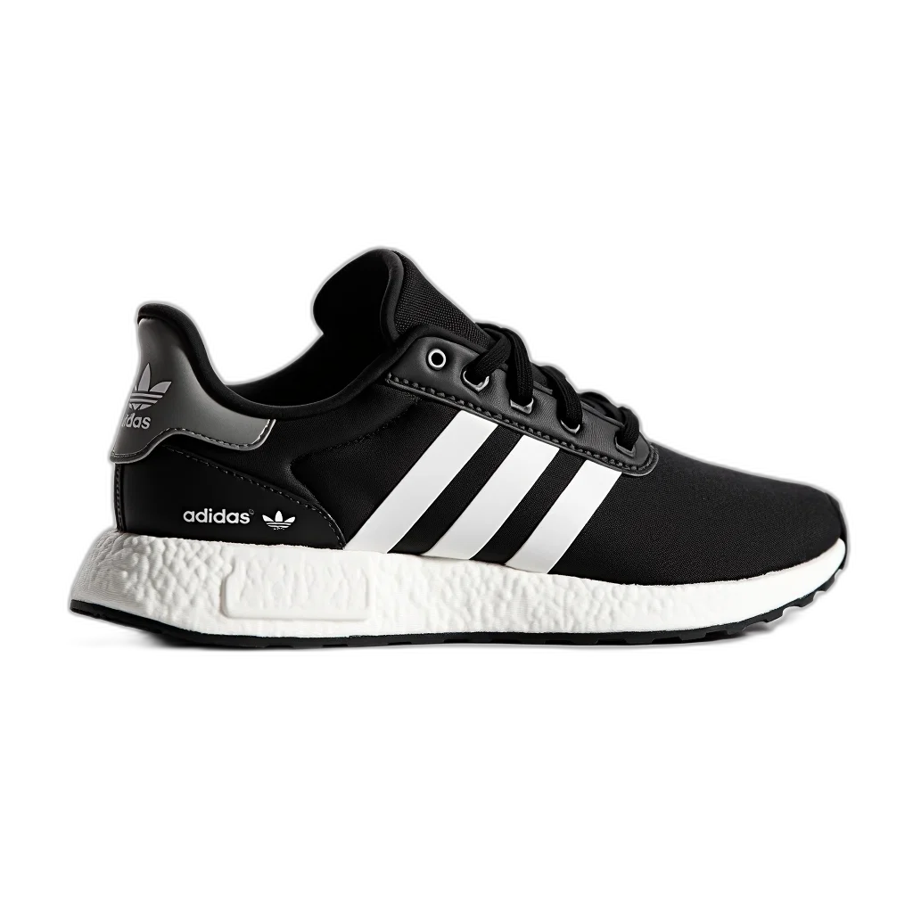 shoes, 3d render, black, white transparent PNG cut-out