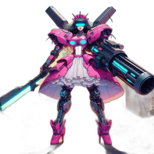 weapon, robot, sword, staff transparent PNG cut-out