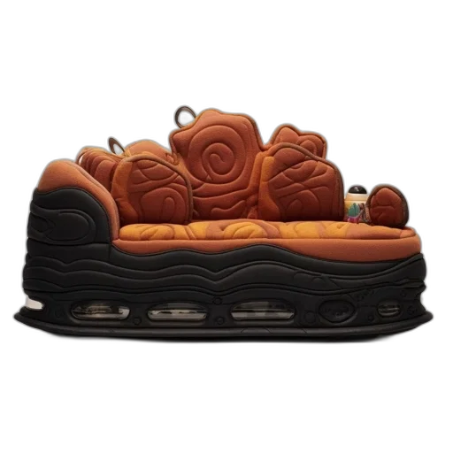 shoes, furniture, crown, 3d render transparent PNG cut-out
