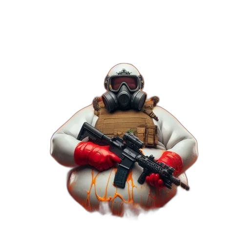 weapon, mask, robot, staff transparent PNG cut-out