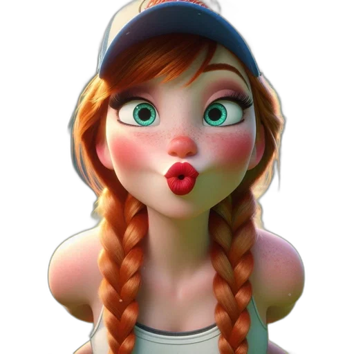 face, staff, 3d render, cartoon transparent PNG cut-out