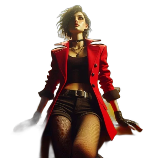 jacket, concept art, comic book art, cyberpunk transparent PNG cut-out