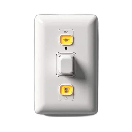 3d render, modern, light, switch transparent PNG cut-out
