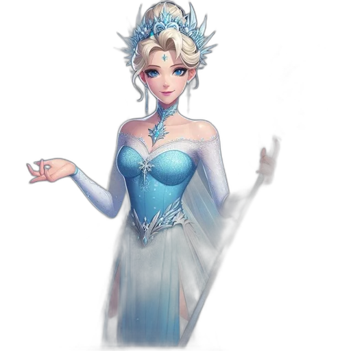 dress, crown, staff, jewelry transparent PNG cut-out