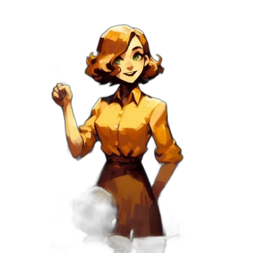 dress, staff, face, crown transparent PNG cut-out