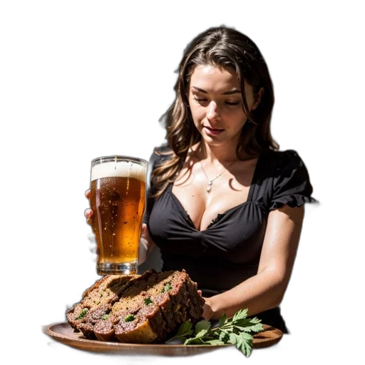 food, woman, bar, pours transparent PNG cut-out
