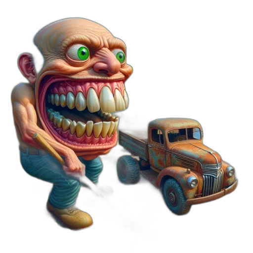 car, creature, robot, face transparent PNG cut-out