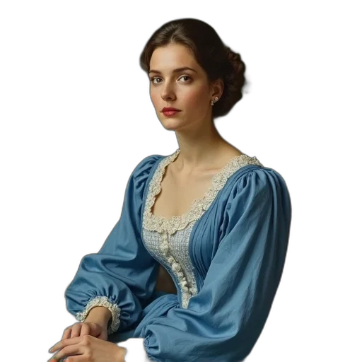 dress, jewelry, staff, face transparent PNG cut-out