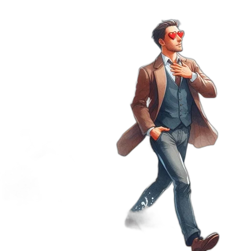 jacket, concept art, 3d render, comic book art transparent PNG cut-out