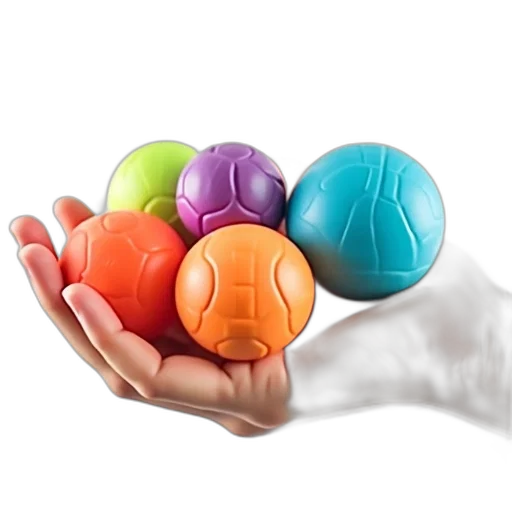 3d render, collection, colorful, stress transparent PNG cut-out