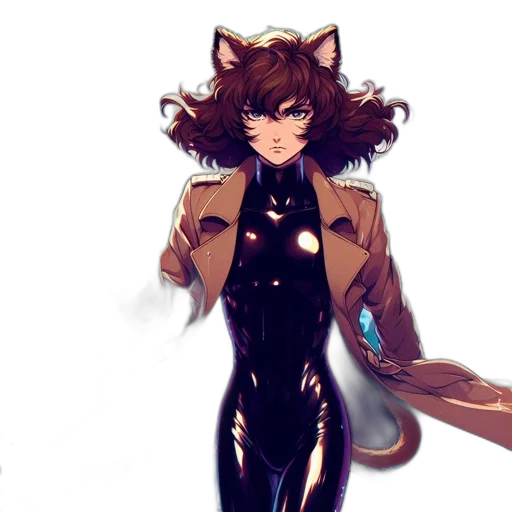 jacket, staff, creature, animal transparent PNG cut-out
