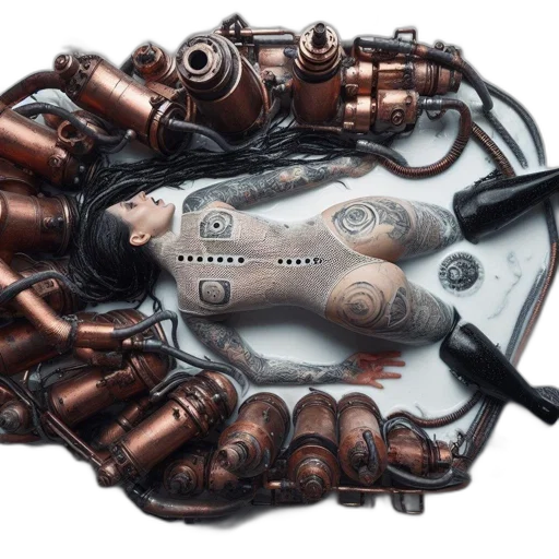 robot, weapon, mask, jewelry transparent PNG cut-out