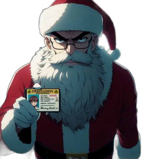 concept art, animated, santa, claus transparent PNG cut-out