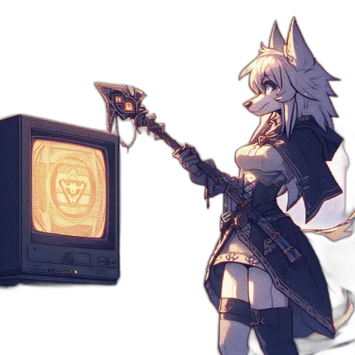 weapon, staff, sword, robot transparent PNG cut-out