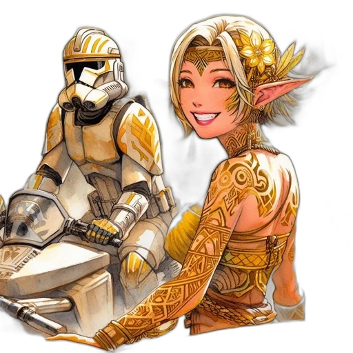 mask, staff, concept art, fantasy art transparent PNG cut-out
