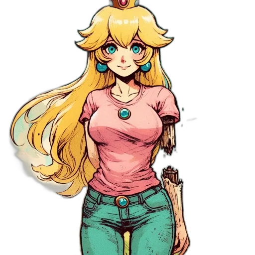 staff, dress, flower, weapon transparent PNG cut-out