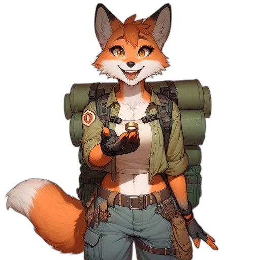 jacket, staff, weapon, animal transparent PNG cut-out