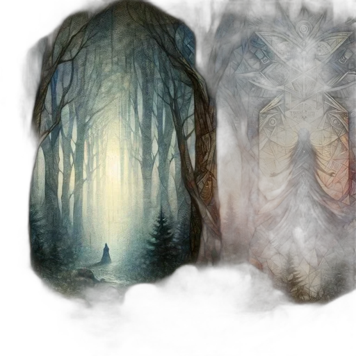 mask, jacket, tree, creature transparent PNG cut-out