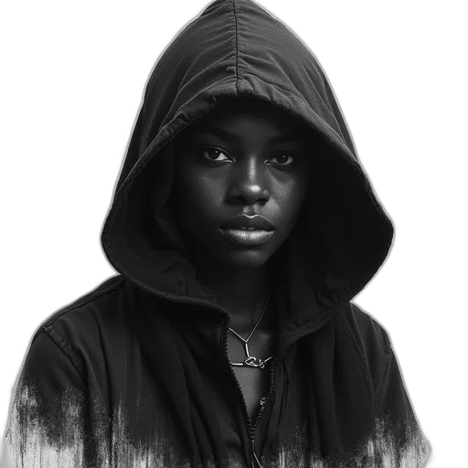 face, jacket, weapon, mask transparent PNG cut-out