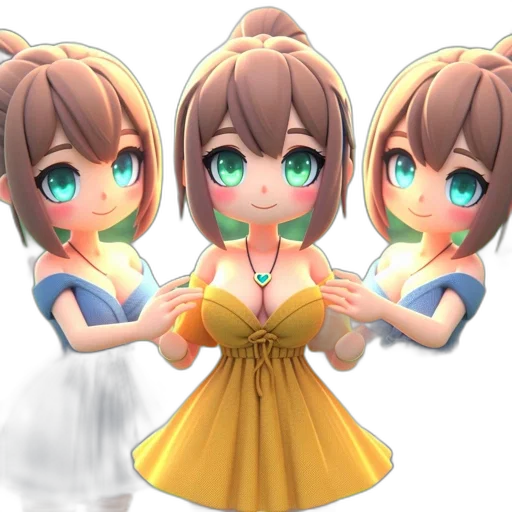 dress, staff, 3d render, concept art transparent PNG cut-out