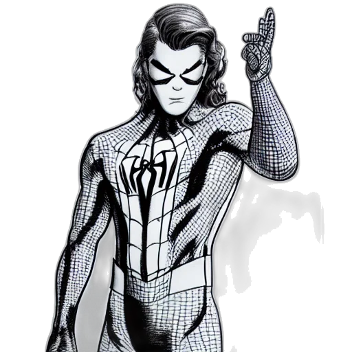 comic book art, concept art, cartoon, pencil sketch transparent PNG cut-out