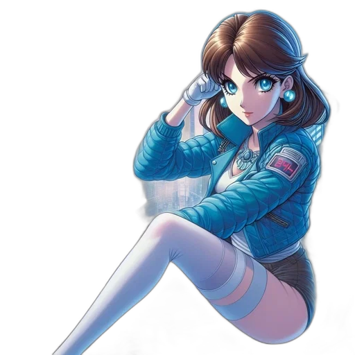 jacket, staff, robot, weapon transparent PNG cut-out