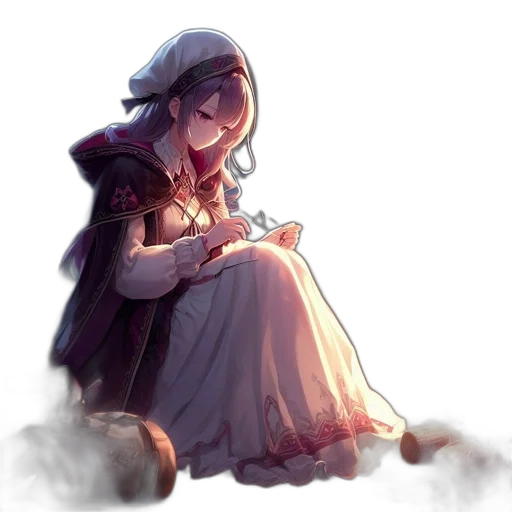 dress, crown, staff, hat transparent PNG cut-out