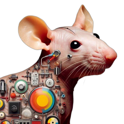 animal, robot, creature, cyberpunk transparent PNG cut-out