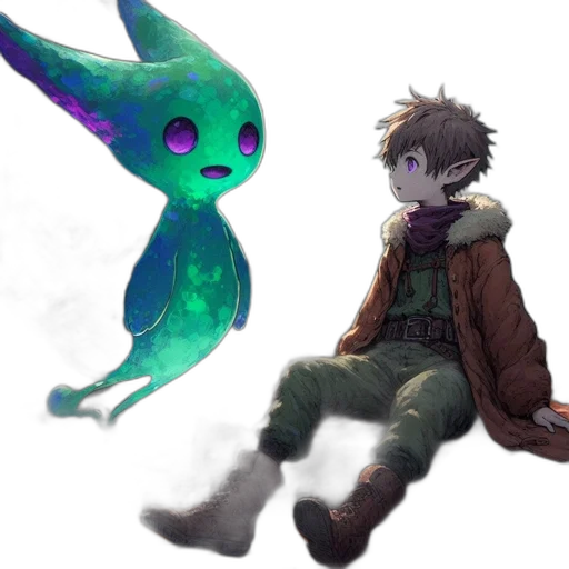creature, concept art, fantasy art, pixel art transparent PNG cut-out