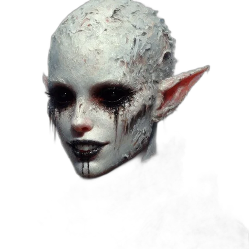 face, mask, creature, staff transparent PNG cut-out