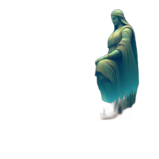 dress, sword, creature, staff transparent PNG cut-out