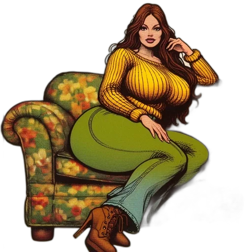 dress, furniture, comic book art, concept art transparent PNG cut-out