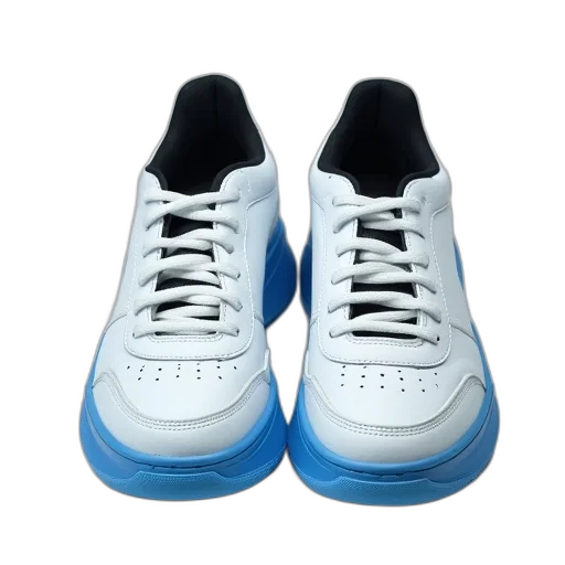 shoes, 3d render, blue, white transparent PNG cut-out