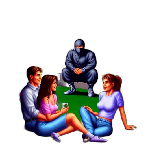 furniture, pixel art, concept art, vaporwave transparent PNG cut-out