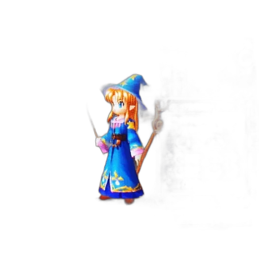 dress, staff, weapon, hat transparent PNG cut-out