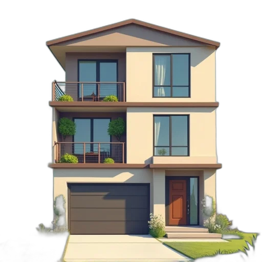 building, furniture, 3d render, photorealistic transparent PNG cut-out