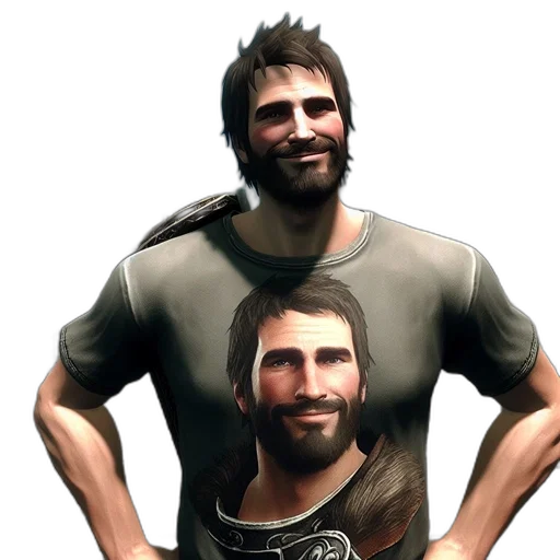 face, jacket, staff, creature transparent PNG cut-out