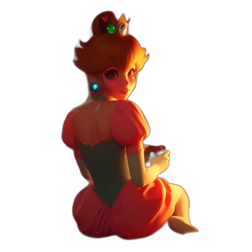 crown, dress, staff, flower transparent PNG cut-out