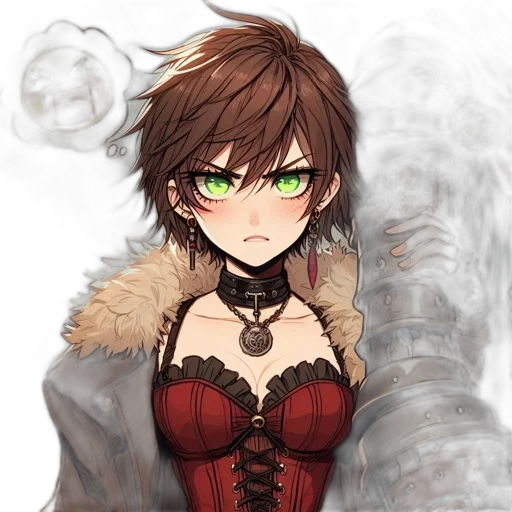 weapon, face, dragon, dress transparent PNG cut-out