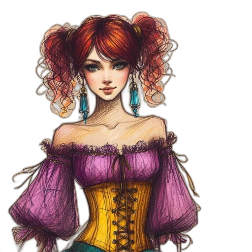 dress, fantasy art, concept art, watercolor transparent PNG cut-out