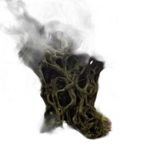 dragon, hair, tree, mask transparent PNG cut-out