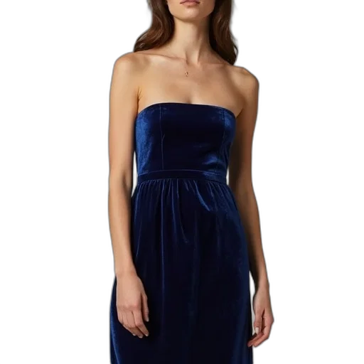dress, blue, navy, crushed transparent PNG cut-out