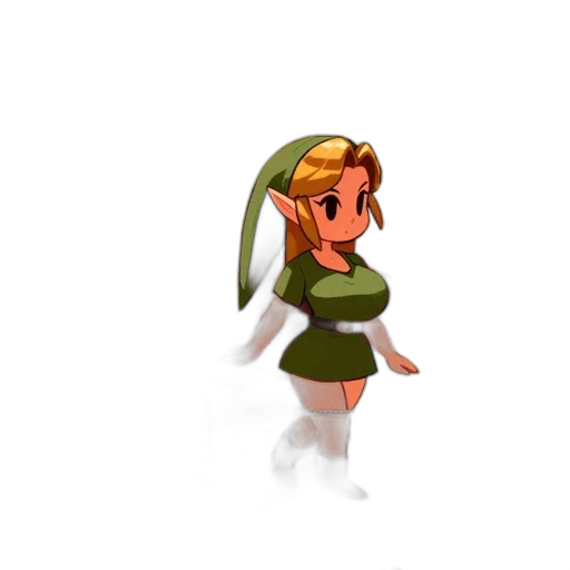 dress, staff, pixel art, 3d render transparent PNG cut-out