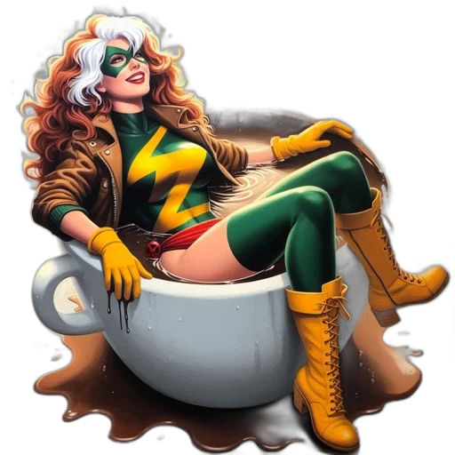 comic book art, concept art, cartoon, woman transparent PNG cut-out