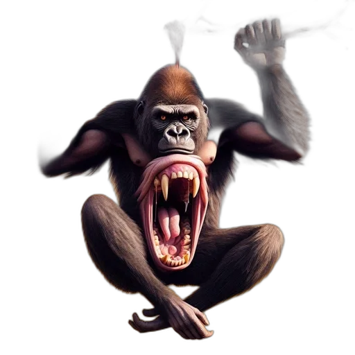 animal, creature, concept art, photorealistic transparent PNG cut-out