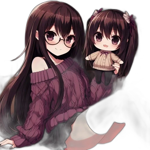 dress, creature, hair, mask transparent PNG cut-out