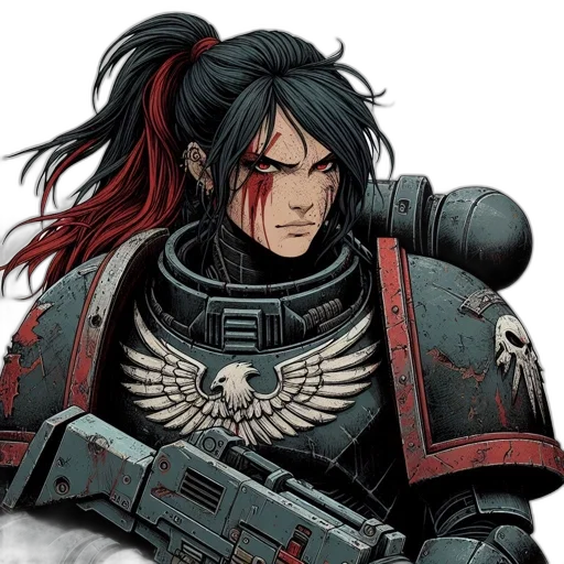 weapon, sword, face, comic book art transparent PNG cut-out