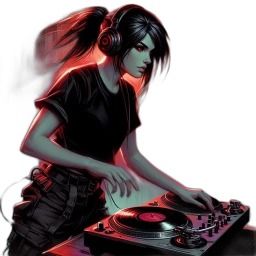 cyberpunk, fantasy art, cartoon, concept art transparent PNG cut-out